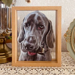 Custom Hand-Painted Glass Pet Portraits