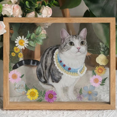 Custom Hand-Painted Glass Pet Portraits